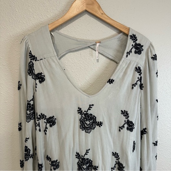 Free People White and Black Floral Mini Dress - Picture 4 of 16